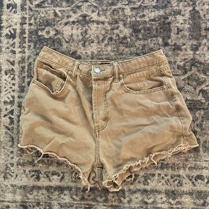 Wild Fable Tan Frayed Jean Shorts